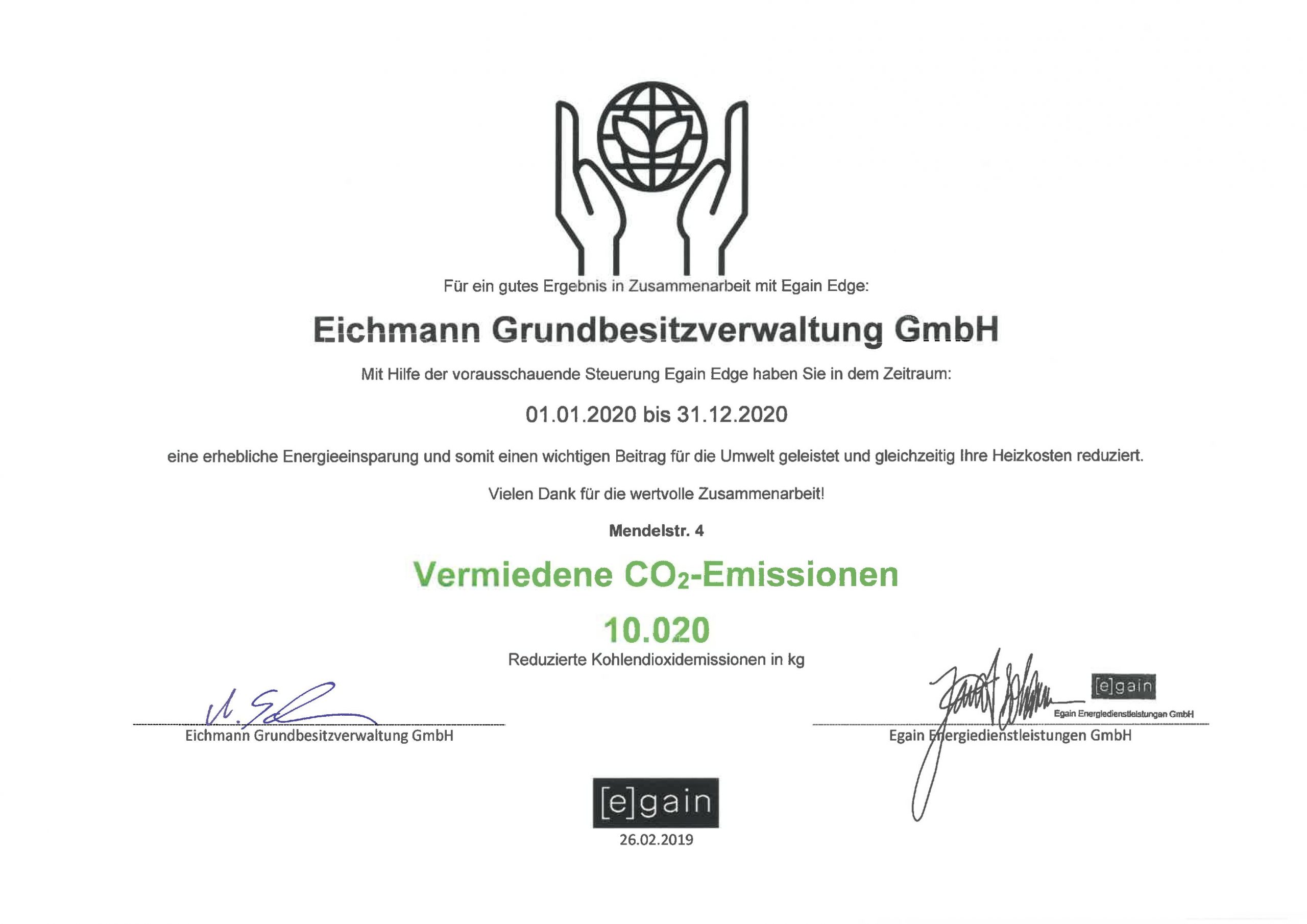 Kiona Zertifikat — Kiona-Zertifikat-Mendelstrasse-4